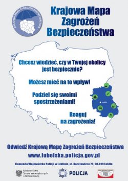 plakat Krajowa Mapa Zagrożeń Bezpieczeństwa