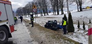 miejsce śmiertelnego wypadku. Służby w akcji