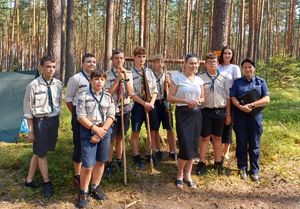 Policjantka na spotkaniu z harcerzemi