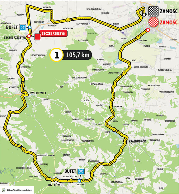 mapa wyścigu Tour de Pologne Women2025
