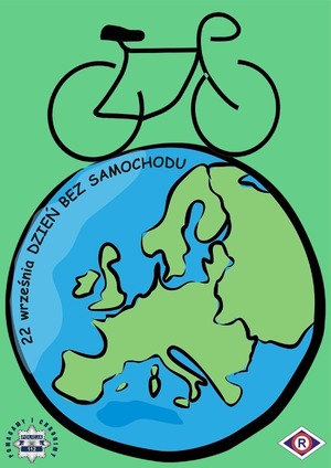 Plakat promujący Szień bez samochodu.