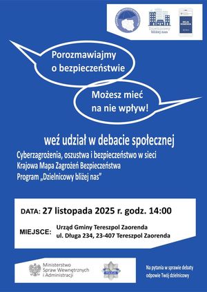 plakat zaproszenie na debatę