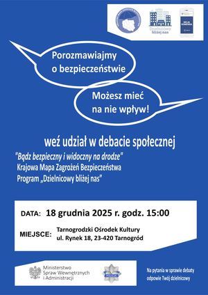 plakat zaproszenie na debatę
