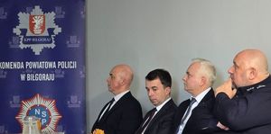 zaproszeni goście podczas odprawy rocznej