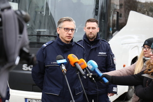 Bezpieczne ferie 2026 na Lubelszczyźnie- wystąpienie medialne funkcjonariuszy Policji