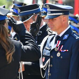 komendant KPP w Biłgoraju insp. Artur Deryło