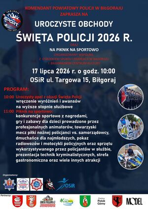 plakat - zaproszenie na piknik na sportowo, treść plakaty odpowiada treści artykułu