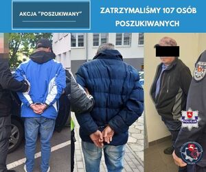 kolaż zdjęć z zatrzymanymi mężczyznami