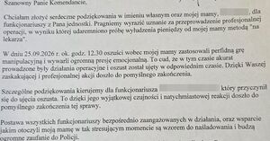 fragment listu nadesłanego do komendanta